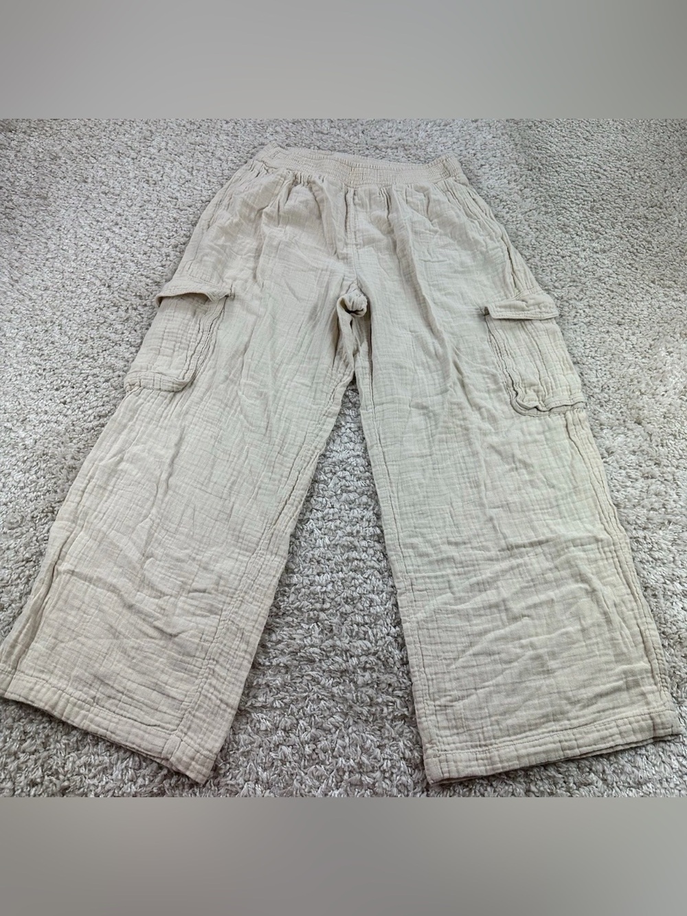 Aerie Cotton Cargo Pants Womens Size Medium Short